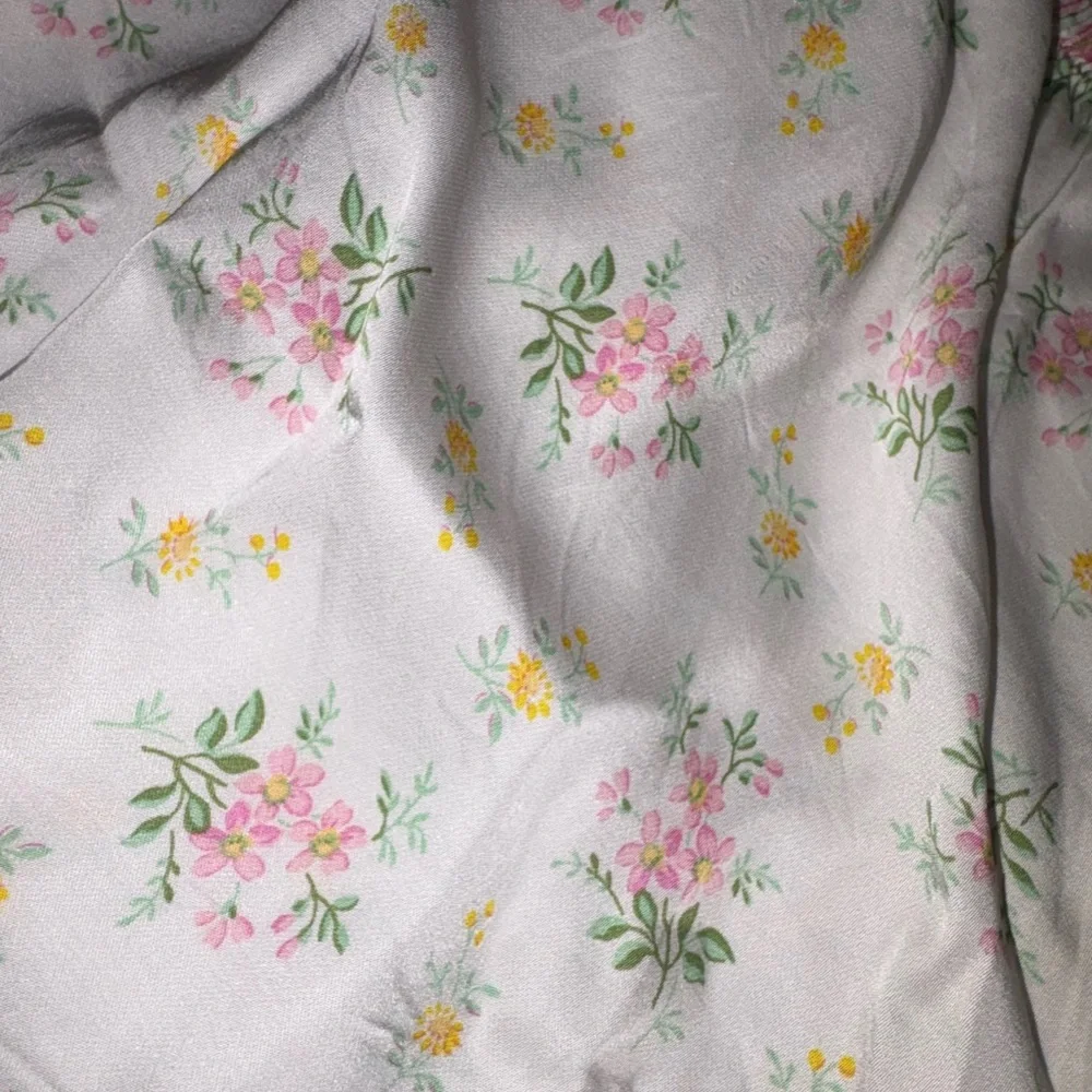 Aerie Floral Pajama Shorts - White, Pink, Yellow, Green